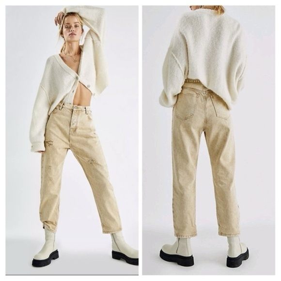 Free People Denim - New Free People We the free Wren Boyfriend Jeans khaki size 29